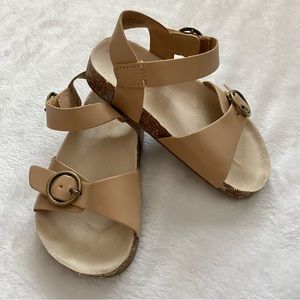Old Navy Faux Leather Buckle Sandals - Sand/Tan